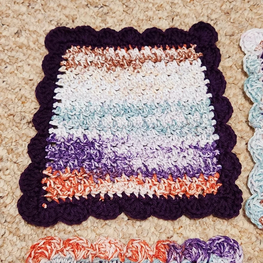 Crochet Sunsetting Washcloth and Face Disc Set
